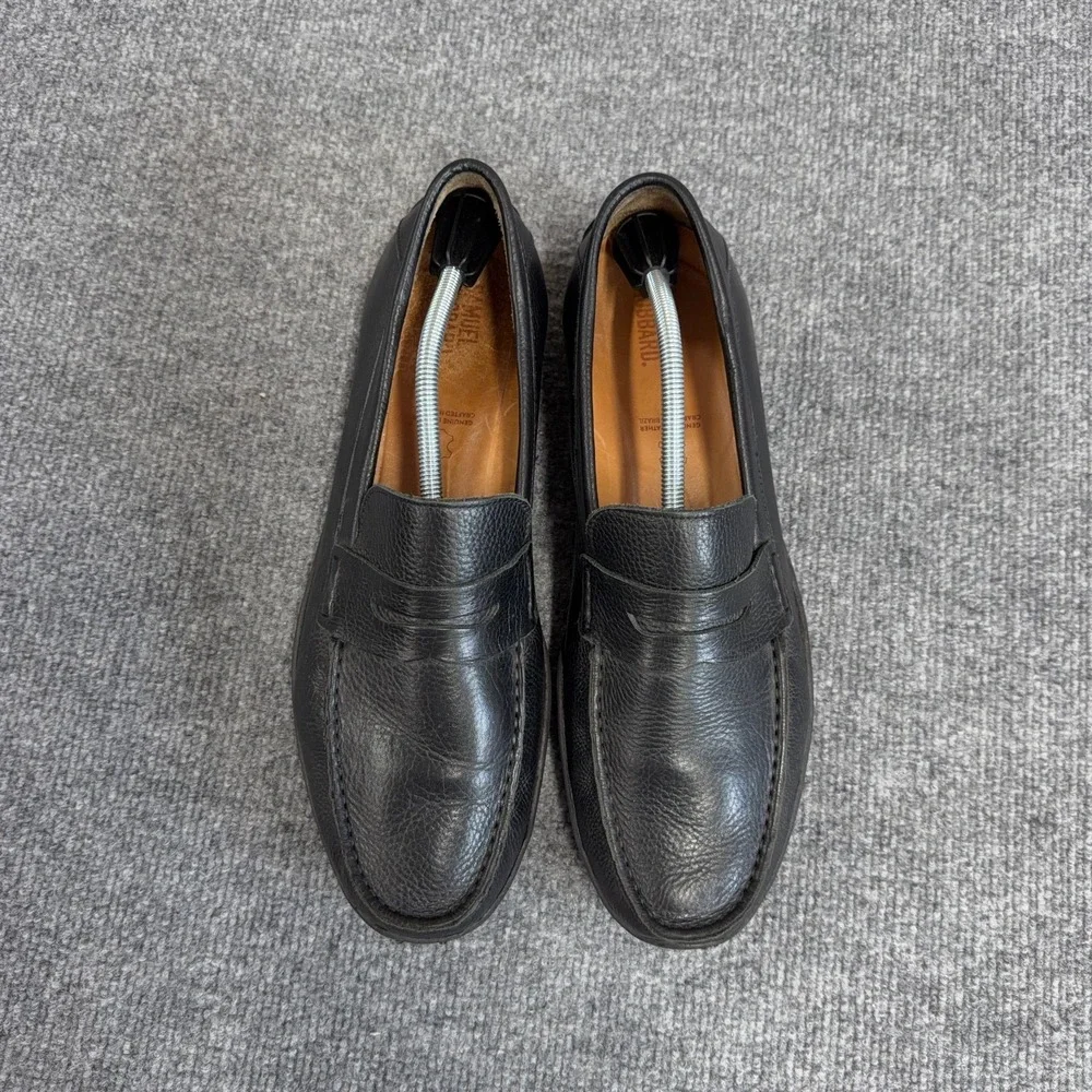 Samuel Hubbard Free Spirit Driving Moc Penny Loafers Mens 13 Black Leather Shoes